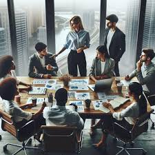 Team collaborating to create an AI-first culture that fosters innovation and growth.
