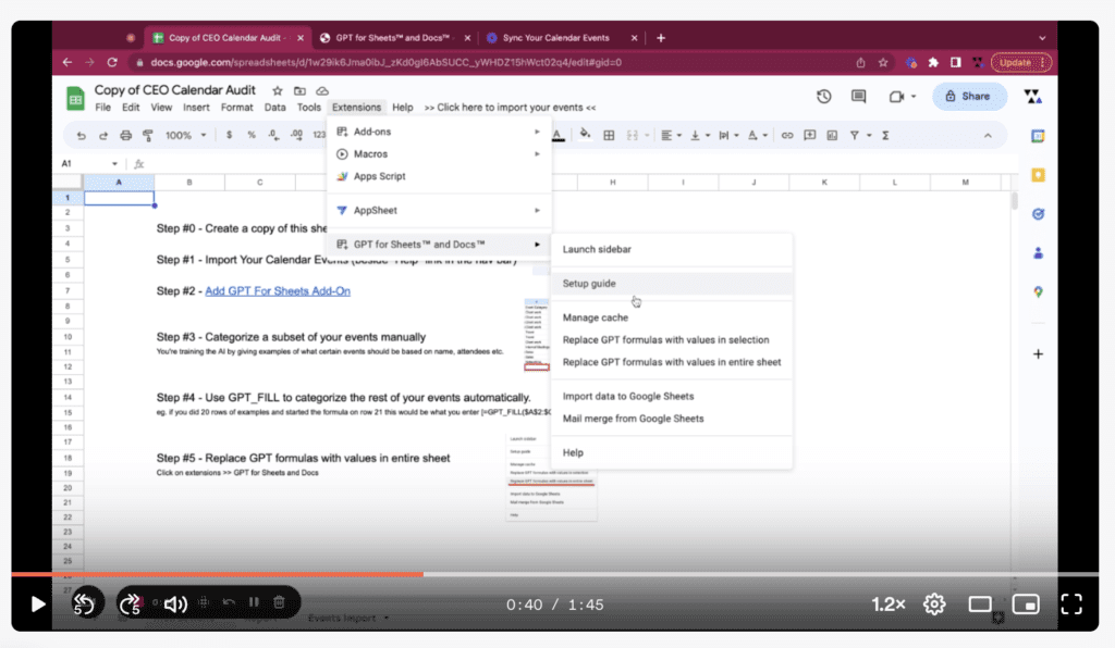 Screen showing Google Sheets menu options with a focus on 'Image' insert feature.